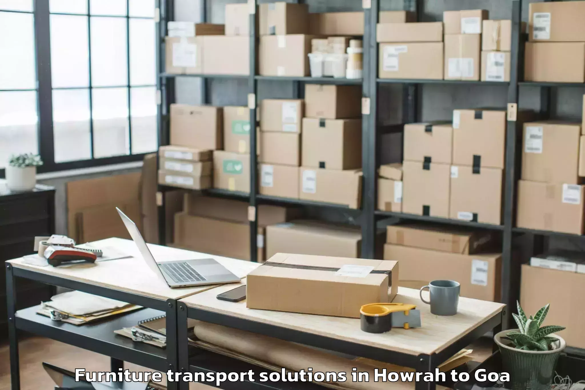 Professional Howrah to Sanquelim Furniture Transport Solutions